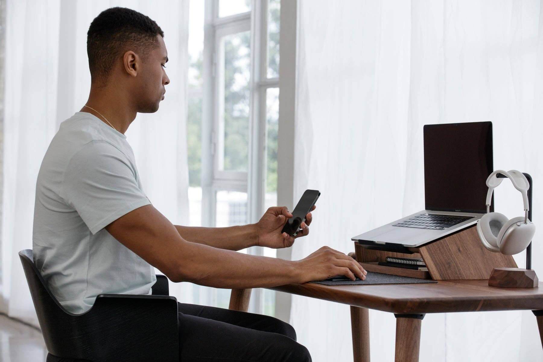 Laptop Stand in Oak  thumbnail