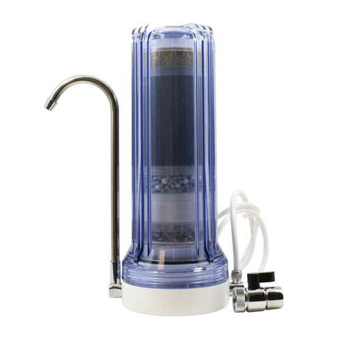 10-Stage Anti-Oxidizing Alkaline Mineral Countertop Filter: Clear 