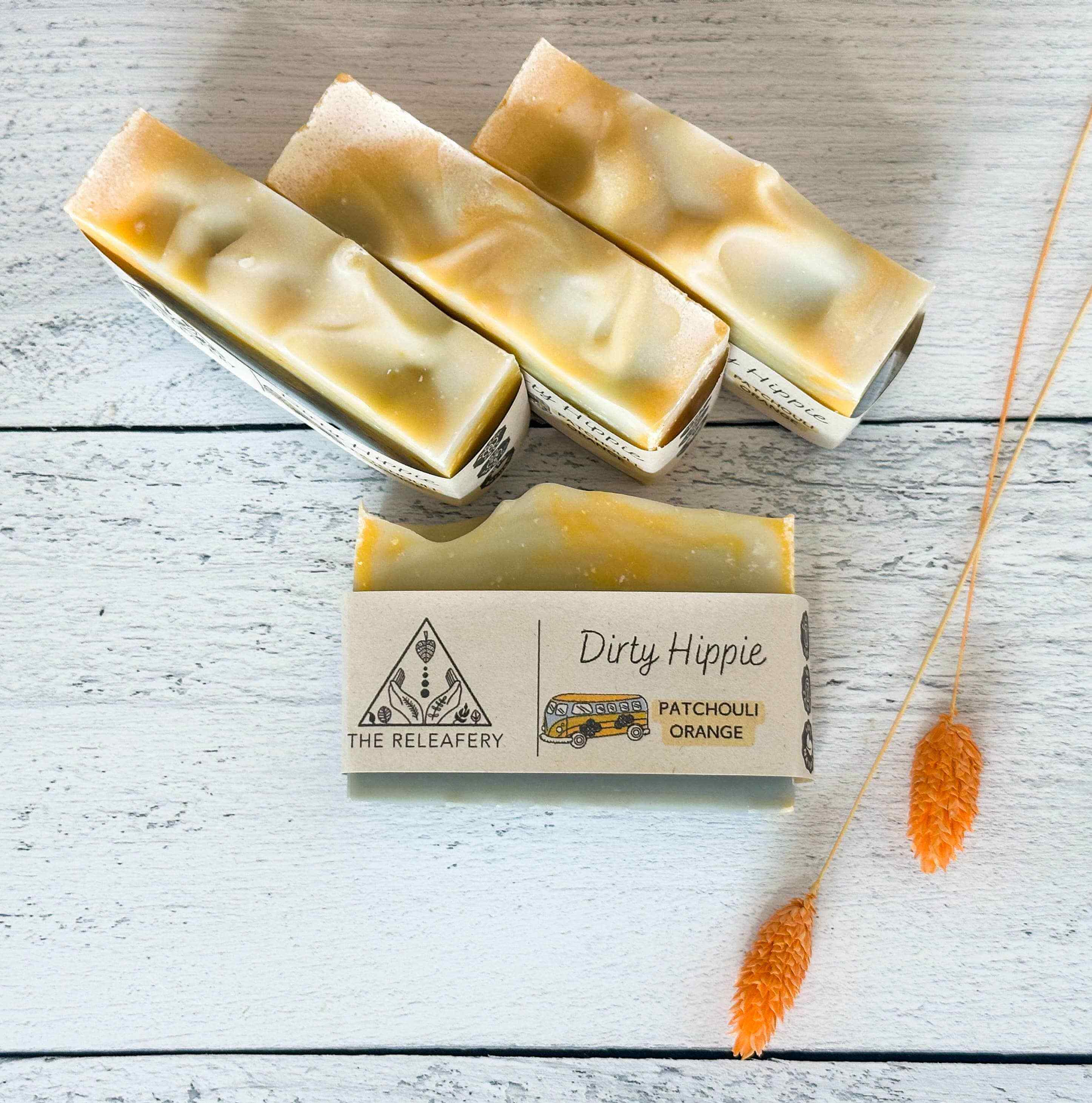 Dirty Hippie Soap Bar - Patchouli and Orange Scented Natural Soap   thumbnail