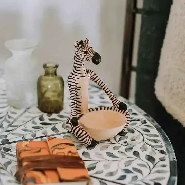 Decorative Zebra Bowl for Small Trinkets and Home Décor  